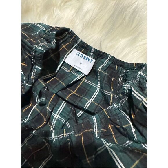 Old Navy NWT 5T green plaid short sleeve dress - Picture 3 of 4